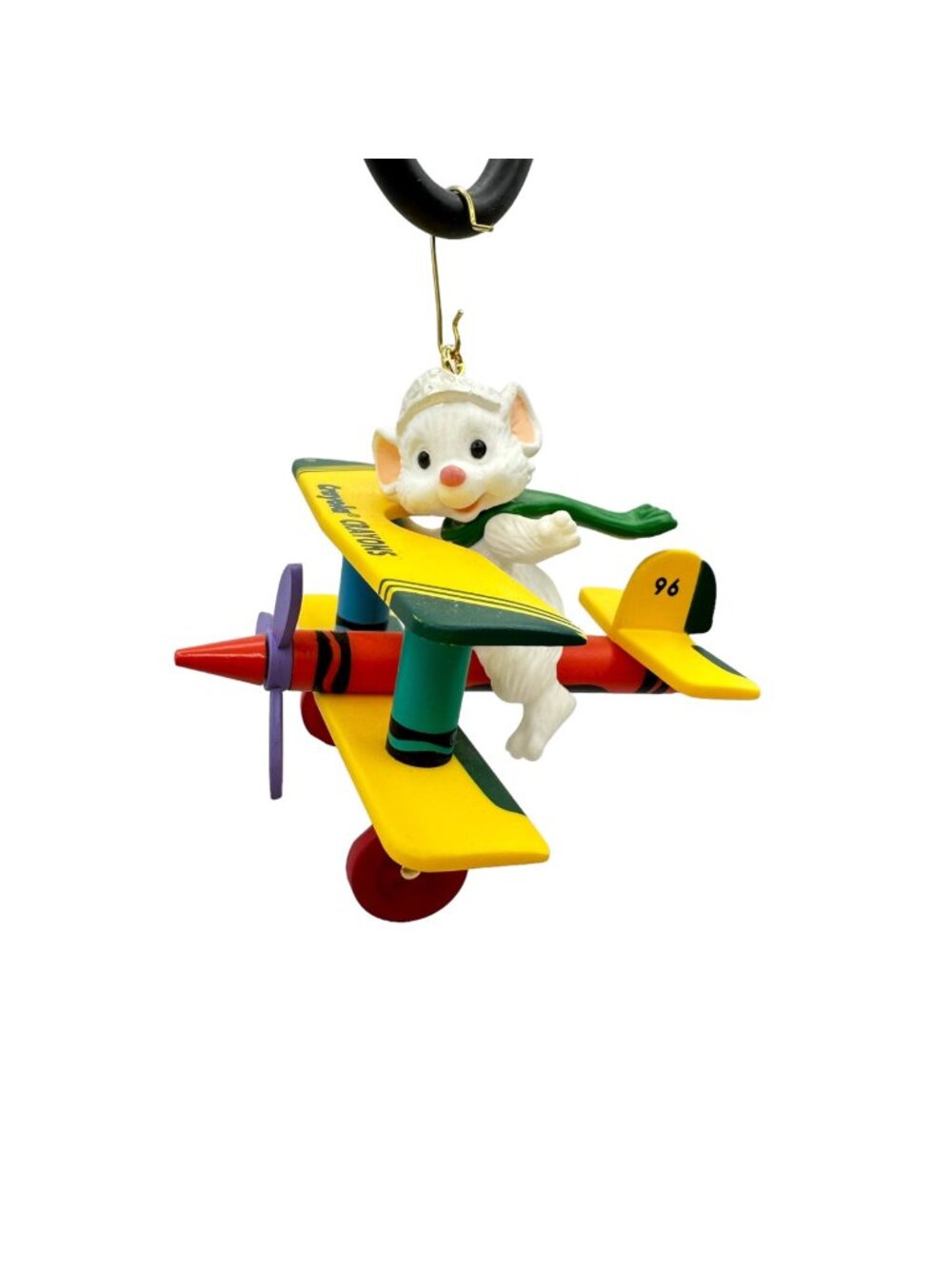 1996 Hallmark Crayola Bright Flying Colors #8 Ornament QX5391 Airplane Mouse